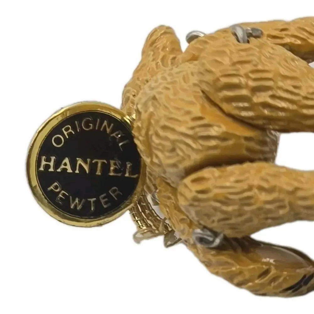 Vintage Steiff Hantel Scotland Pewter Miniature Articulated Bear‎ In Box U315/23